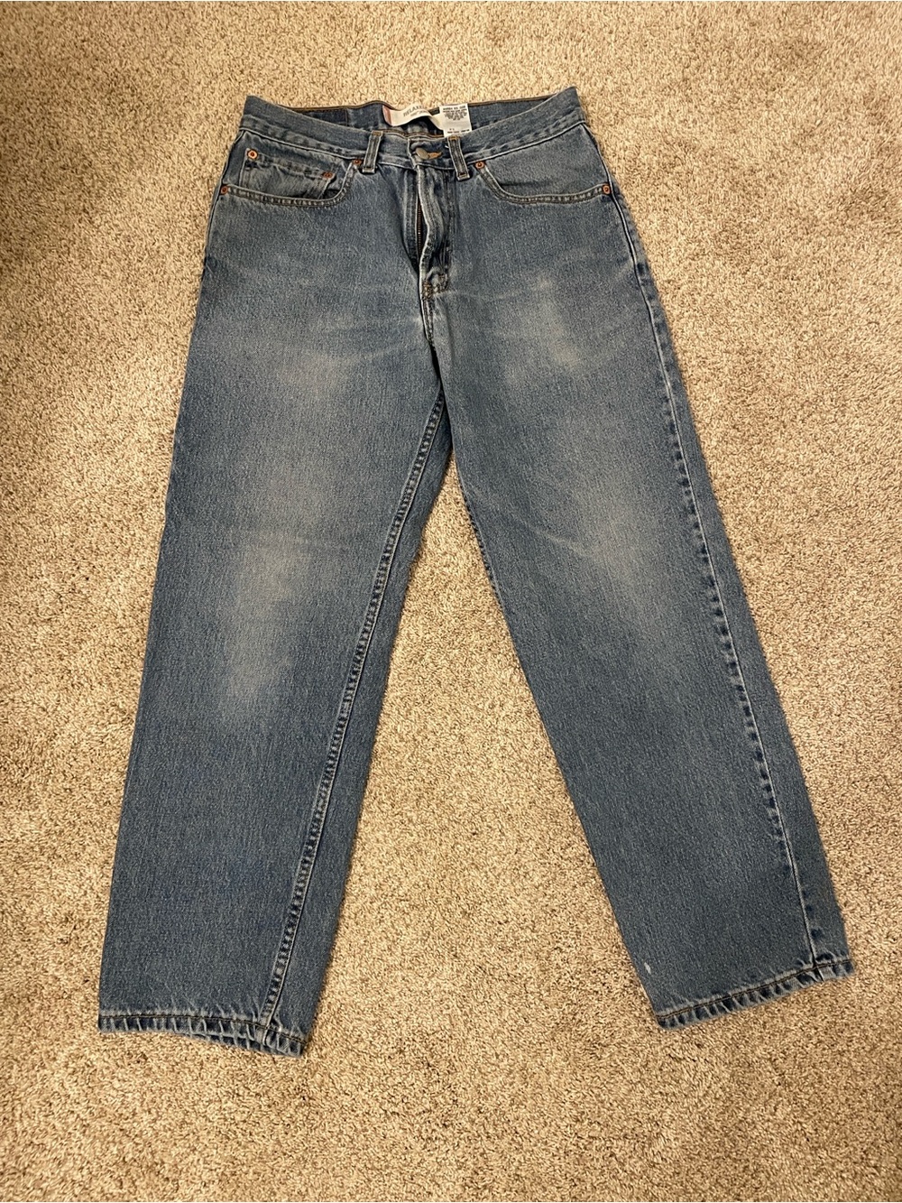 Levi's Relaxed Fit Men's Blue Washed Denim Jeans